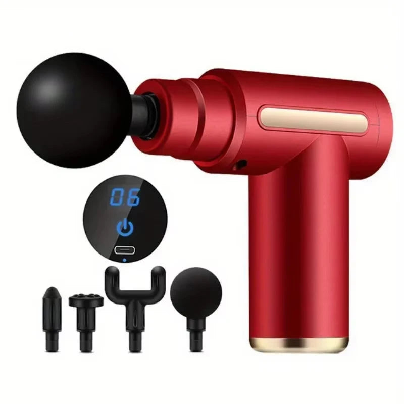 1pc Massage Gun, Deep Tissue Muscle Handheld Percussion Massager For Body, Back And Neck, Ultra Compact Elegant Design
